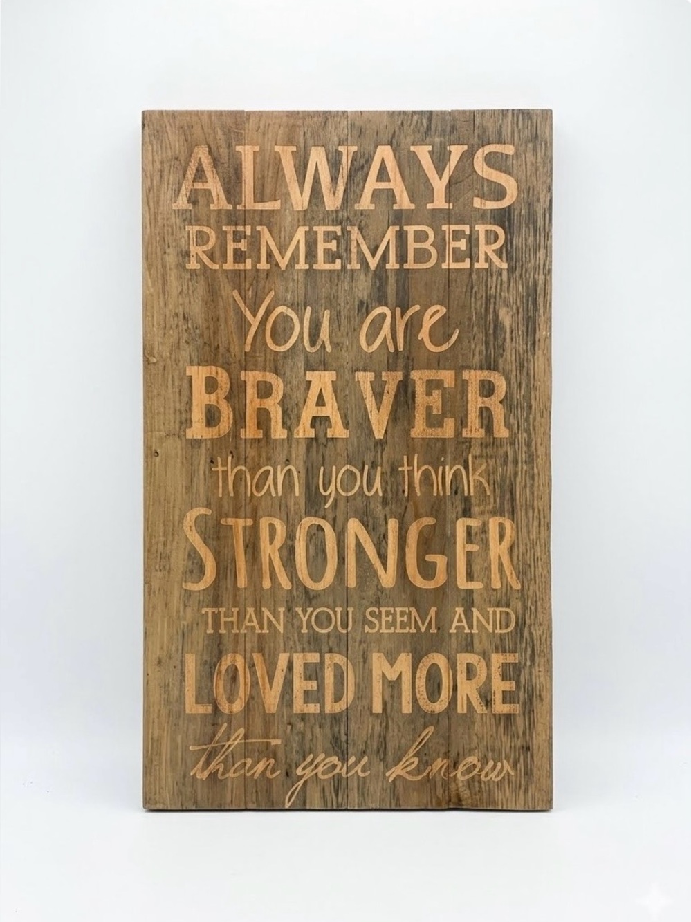 🏡Like New Inspirational Wooden Wall Sign - Brown 14” x 24”